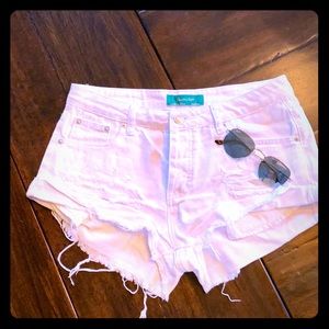 White Jean Shorts